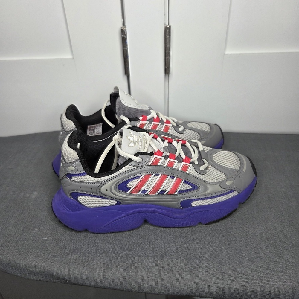 Adidas OzMillen Men's Grey & Purple Retro Sneakers Size 8.5 US / EU 42